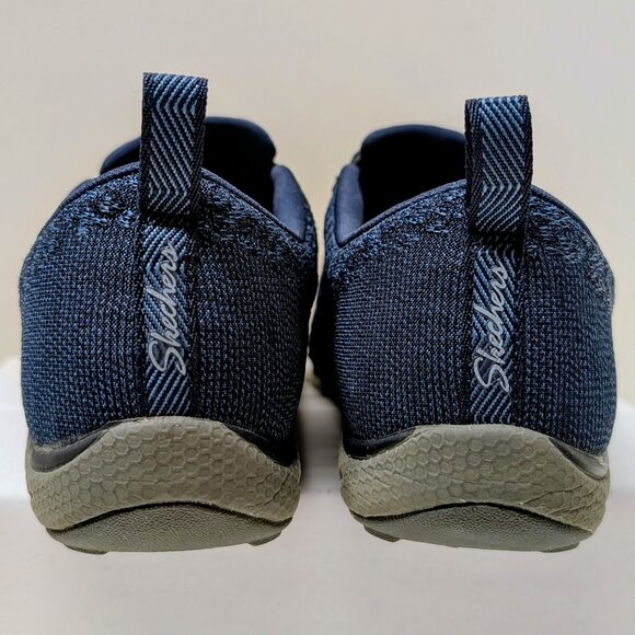 Skechers® Relaxed Fit Breathe Easy Infi-Knity Slip On Sneakers in Navy - Picture 9 of 16
